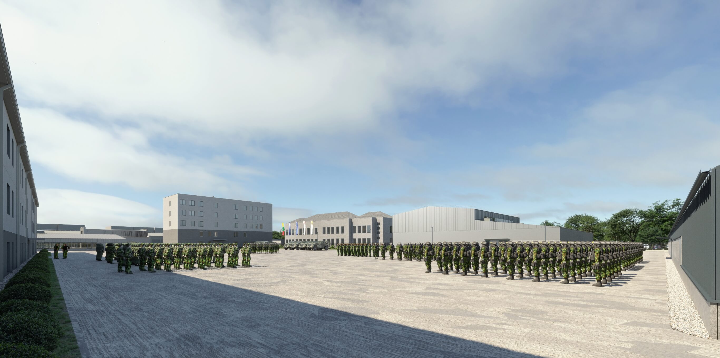  Ministry of National Defence special purpose buildings – military town – construction work